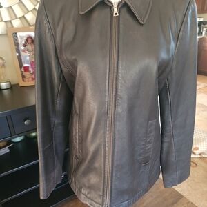Banana Republic Dark Leather Jacket
